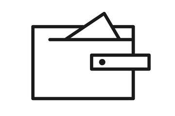 Modern wallet line icon