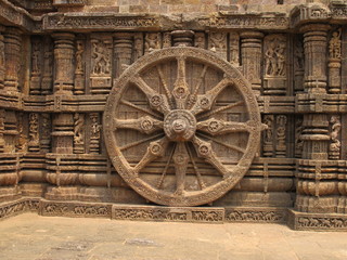 Wheel of the Suntemple of Konark, India