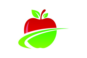 Vibrant Apple Logo Design Featuring Freshness Health and a Modern Aesthetic Appeal