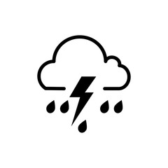thunderstorm icon design vector logo template EPS 10