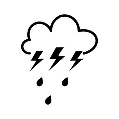 thunderstorm icon design vector logo template EPS 10
