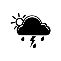 thunderstorm icon design vector logo template EPS 10