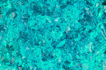 Turquoise jelly texture. Abstract background