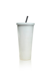 white coffee mug isolated white background