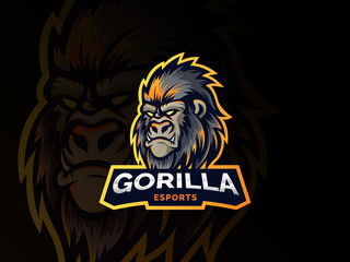 Obraz premium Gorilla head logo design