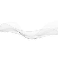 Elements of design. A wave of many gray lines. Abstract wavy stripes on a white background isolated. Creative art.