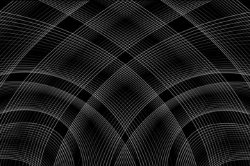 Black and white background, waves of lines, wallpaper, vector