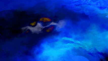 Fototapeta na wymiar Dark Blue Watercolor Background