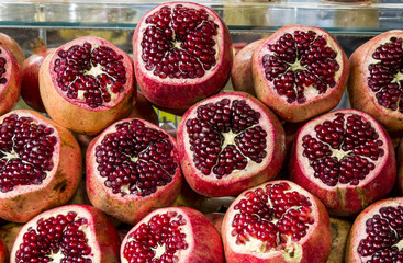 Pomegranate at local market in Israel