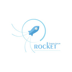 Obraz premium desaign rocket logo for company