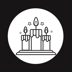 Candle line icon