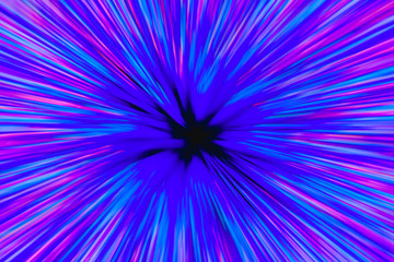Motion speed Abstraction blurred and tunnel blue classic night tunnel