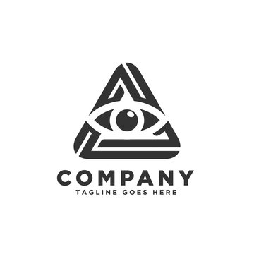 Eye in the triangle. All seeing eye symbol, Illuminati symbol, Eye in a Pyramid Vector illustration