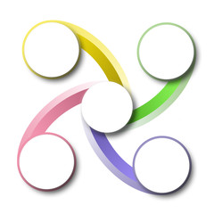 Abstract 3D infographic template with options for process diagram, presentations, brochure, diagram, workflow, timeline, info graph, web design.