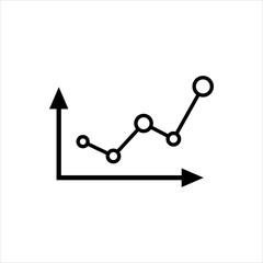Graph outline icon isolated. Symbol, logo illustration for mobile concept and web design.