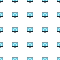 Computer repair icon pattern seamless isolated on white background