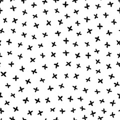 Vector modern hand drawn flower star pattern, seamless background texture. Perfect for modern greeting cards, wallpaper, fabric, home decor, wrapping projects.