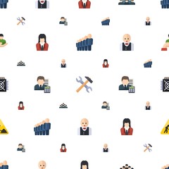 worker icons pattern seamless