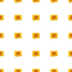 Hashtag icon pattern seamless isolated on white background
