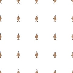 smoked fish icon pattern seamless isolated on white background