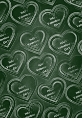Fototapeta na wymiar Green Chalkboard Love Background Design