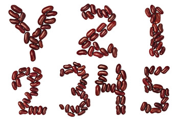 LETTERS AND NUMBERS FROM FOOD PRODUCTS FOR PROJECT DESIGN