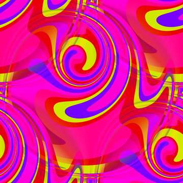 Colorful background with abstract swirls. Seamless pattern. 