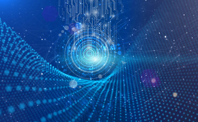 Abstract digital background. AI(Artificial Intelligence) concept.