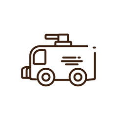 police van icon, line style