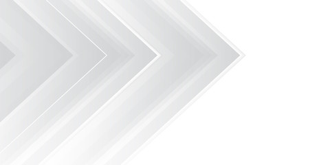 White arrow abstract background for presentation design. Horizontal landscape orientation.