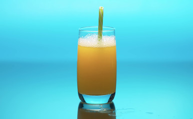 Fresh orange juice in a glass