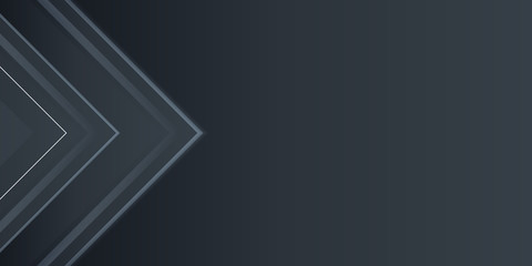 Black white arrow abstract background for presentation design. Horizontal landscape orientation.