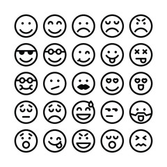 Emoticons icon set,Icons about facial expressions