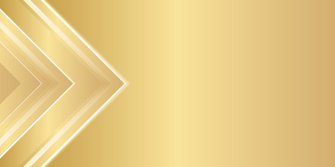 Obraz premium Gold white arrow abstract background for presentation design. Horizontal landscape orientation.