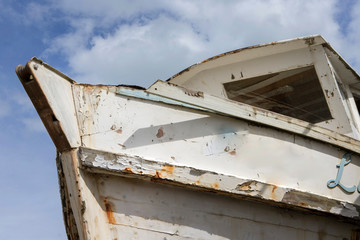 Waiheke Island Auckland New Zealand. Abandoned fishing boat