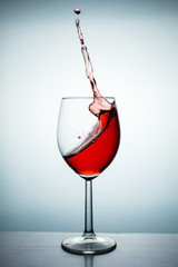 Red wine splash