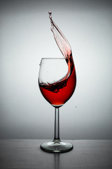 Red wine splash