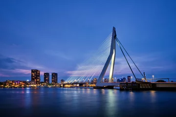 Wall murals Rotterdam Erasmus Bridge, Rotterdam, Netherlands