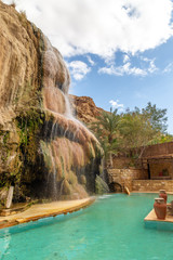 Hammamat Ma'in hot springs, Jordan. Hot springs are located in the mountains near the Dead sea