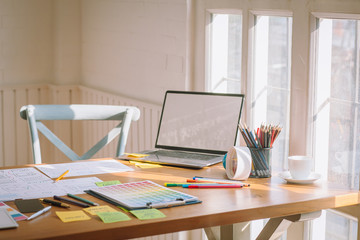 Website design team desk Design apps for mobile phones. UX UI design concept