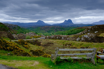 The mountain of Suilven Lochinver Assynt Sutherland Scotland