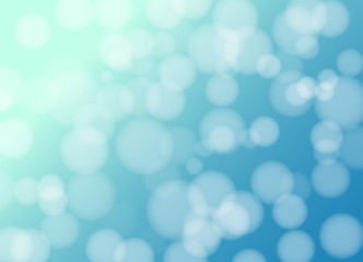Bokeh blue vector gradient sky background.