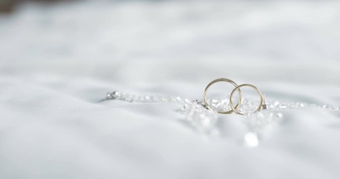 wedding rings on table bride accessory