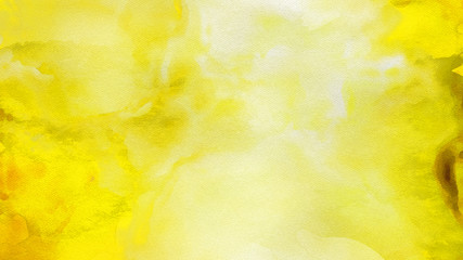 Naklejka na ściany i meble Yellow and White Watercolor Texture Background Image