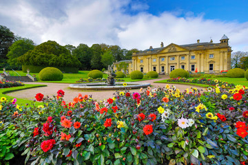 Late Summer in a garden at an English mansion in Yorkshire, UK
