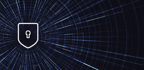 Light Digital Technology Shield Security,protection and connection Concept background design.vector illustration.