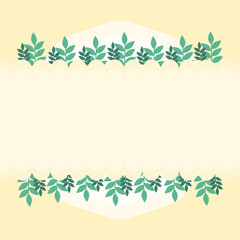 This is background with leaves. Cute vector card. Could be used for flyers, banners, postcards, holidays decorations, spring holidays, Women’s Day, Mother’s Day, wedding.