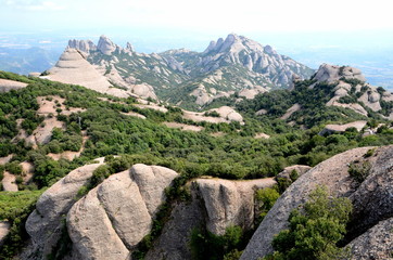 Montserrat Mountains in Catalonia, Spain