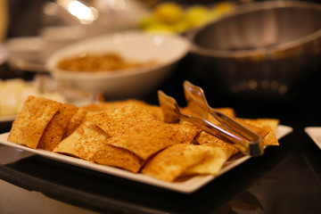 square crunch ready for serving on the market
