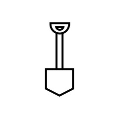 shovel tool construction isolated icon